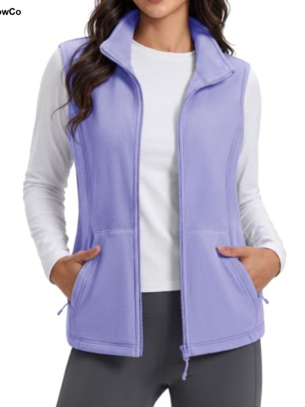 Womens Fleece Vest Sleeveless Lightweight Warm Zip Up Jacket with Pockets